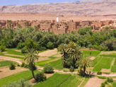 photographic print typical desert village, near the todra gorge, morocco